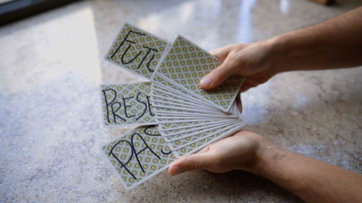 Past Present Future by Rick Lax ~ Rick's most powerful trick, improved in every way. 3 cards freely chosen tell a personal story, and the reveal gets intense reactions.