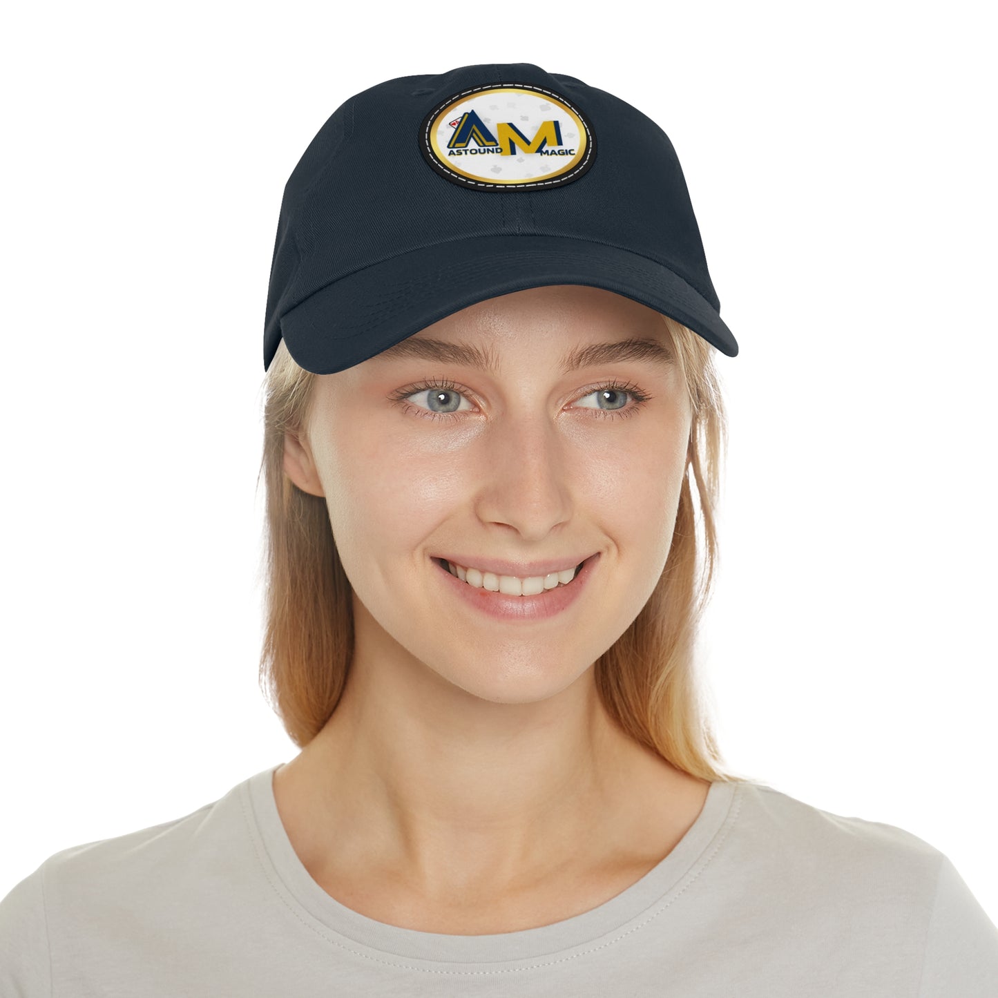 Astound Magic Logo - Dad Hat with Leather Patch (Round)