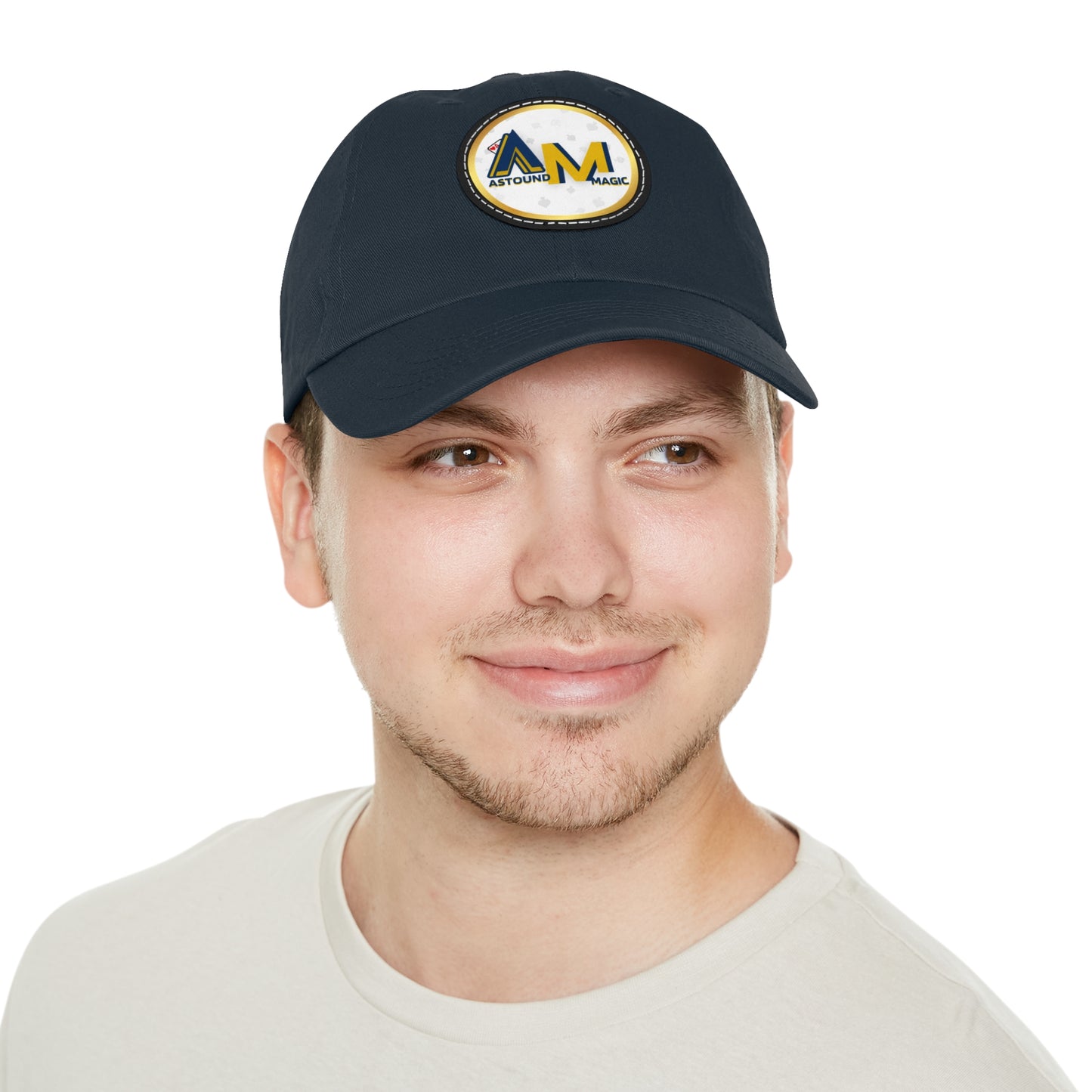 Astound Magic Logo - Dad Hat with Leather Patch (Round)