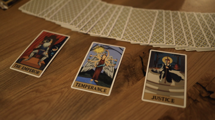 Past Present Future by Rick Lax ~ Rick's most powerful trick, improved in every way. 3 cards freely chosen tell a personal story, and the reveal gets intense reactions.