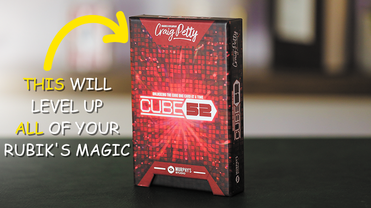 Cube 52 (Gimmicks and Online Instructions) by Craig Petty ~ Learn over 50 tricks using the most innovative pack of cards we've seen in years. Cards are included, you provide any ordinary Rubik's cube.