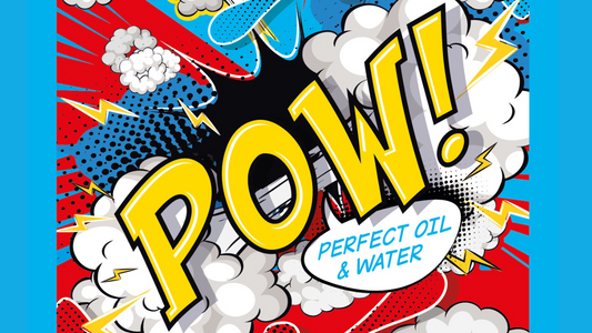 POW (Perfect Oil & Water) by Erik Casey & John Michael Hinton The Perfect Oil & Water is as easy as spreading a hand of cards. Mix cards showing BOTH sides and INSTANTLY they separate.